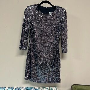 Blue sequin dress, size M